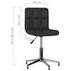 vidaXL Silla de comedor giratoria cuero sint&eacute;tico negro