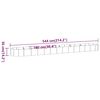 vidaXL Jardinera arriate acero galvanizado antracita 544x100x36cm
