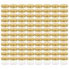 vidaXL Tarros de mermelada de vidrio tapa dorada 96 uds 110 ml