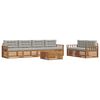 vidaXL Conjunto de sof&aacute;s de exterior 7 pcs Gris Natural y Claro
