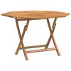 vidaXL Mesa de jard&iacute;n plegable madera maciza de teca 110x110x75 cm
