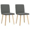 vidaXL Sillas de comedor 2 unidades tela gris oscuro