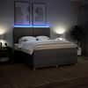 vidaXL Cama box spring con colch&oacute;n tela gris taupe 180x200 cm