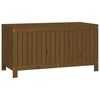 vidaXL Caja de almacenaje jardín madera pino marrón miel 121x55x64 cm