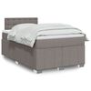 vidaXL Cama box spring con colch&oacute;n tela gris taupe 120x190 cm