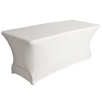 Perel Mantel para mesa rectangular elástico blanco