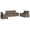 vidaXL Juego de Sof&aacute; 3 pcs Gris Claro Cuero de Suede Sint&eacute;tico