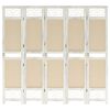 vidaXL Biombo divisor de 5 paneles de tela color crema 175x165 cm
