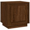 vidaXL Mesita de noche madera contrachapada marr&oacute;n roble 44x35x45 cm