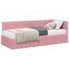 vidaXL Estructura de Cama Esquina con Colch&oacute;n 2 pcs Gris Terciopelo
