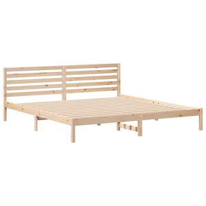 vidaXL Estructura de cama Marrón 180 x 210 cm Madera de pino macizo