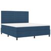 vidaXL Cama tipo Box Spring con colch&oacute;n Azul 180 x 200 cm tela