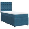 vidaXL Cama box spring con colch&oacute;n terciopelo azul 90x190 cm