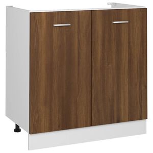 vidaXL Mueble bajo fregadero "Lyon" roble marr&oacute;n 80x46x81,5 cm Madera de ingenier&iacute;a