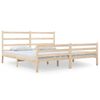 vidaXL Estructura de cama sin colch&oacute;n madera maciza pino 140x190 cm