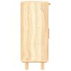 vidaXL Aparador marr&oacute;n madera pino maciza y rat&aacute;n natural 60x30x75 cm