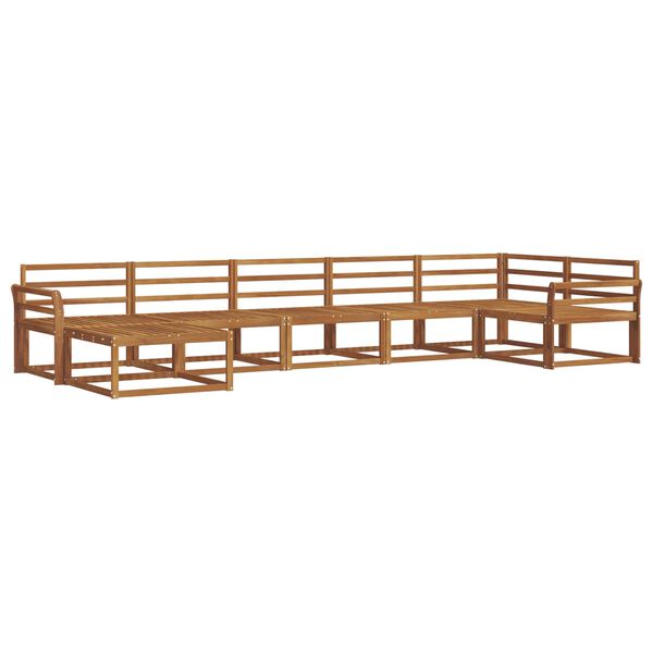 vidaXL Conjunto de sof&aacute;s de exterior 7 pcs Natural