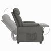 vidaXL Sill&oacute;n reclinable de tela gris oscuro