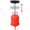 vidaXL Contenedor de drenaje para aceite usado 49,5 L acero rojo