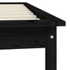 vidaXL Estructura de cama madera maciza de pino negra 90x200 cm