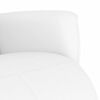vidaXL Sill&oacute;n reclinable con reposapi&eacute;s cuero sint&eacute;tico blanco