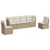 vidaXL Juego de sof&aacute;s jard&iacute;n con cojines 6 pzas rat&aacute;n sint&eacute;tico beige