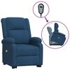 vidaXL Sillón de masaje elevable de tela azul