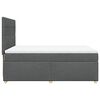 vidaXL Cama box spring con colch&oacute;n tela gris oscuro 160x200 cm