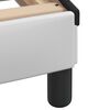 vidaXL Estructura de cama Dover cuero sint&eacute;tico blanco negro 90x190 cm