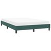 vidaXL Estructura cama sin colch&oacute;n terciopelo verde oscuro 160x210 cm