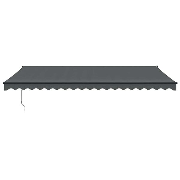 vidaXL Toldo retr&aacute;ctil autom&aacute;tico gris antracita 5x3 m