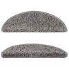 vidaXL Felpudos para escaleras (10 unidades, 56 x 17 x 3 cm, gris, semicirculares)