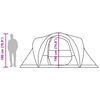 vidaXL Tienda familiar con cúpula impermeable 6 personas gris naranja