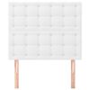 vidaXL Cabecero de cama blanco 90x5x118/128 cm piel sint&eacute;tica