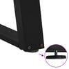 vidaXL Patas para mesa de comedor en forma de U (2 unidades), color negro, 80 x (72-73) cm, acero