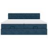 vidaXL Estructura de cama otomana colchones terciopelo azul oscuro