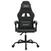 vidaXL Silla gaming giratoria cuero sint&eacute;tico negro