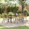 vidaXL Conjunto de Comedor de Jardín 5 pcs Marrón ratán sintético