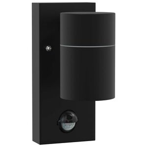 vidaXL Luz de pared exterior Negro 6,5 x 10,5 x 16 cm