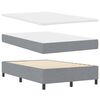 vidaXL Cama tipo Box Spring con colch&oacute;n Gris claro 120 x 190 cm tela