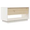 vidaXL Mueble de TV de madera maciza de pino blanco 74x34x40 cm