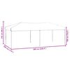 vidaXL Carpa para fiestas plegable con paredes laterales crema 3x6 m