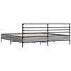 vidaXL Estructura cama madera ingenier&iacute;a metal gris Sonoma 180x200 cm