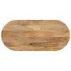 vidaXL Tablero de mesa ovalado madera maciza de mango 100x50x3,8 cm