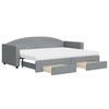 vidaXL Sof&aacute; cama nido con cajones tela gris claro 80x200 cm