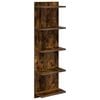 vidaXL Estante de pared Roble Ahumado 30 x 15 x 100 cm