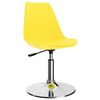 vidaXL Sillas de comedor giratorias 2 uds cuero sint&eacute;tico amarillo