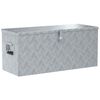 vidaXL Caja de aluminio plateado 90,5x35x40 cm