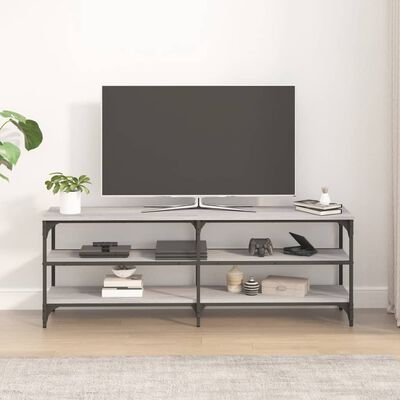 vidaXL Mueble de TV madera contrachapada gris Sonoma 140x30x50 cm