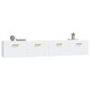 vidaXL Armarios de pared 2 uds contrachapada blanco 100x36,5x35 cm